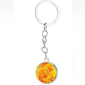 Double Sided Sun Planet Keychain